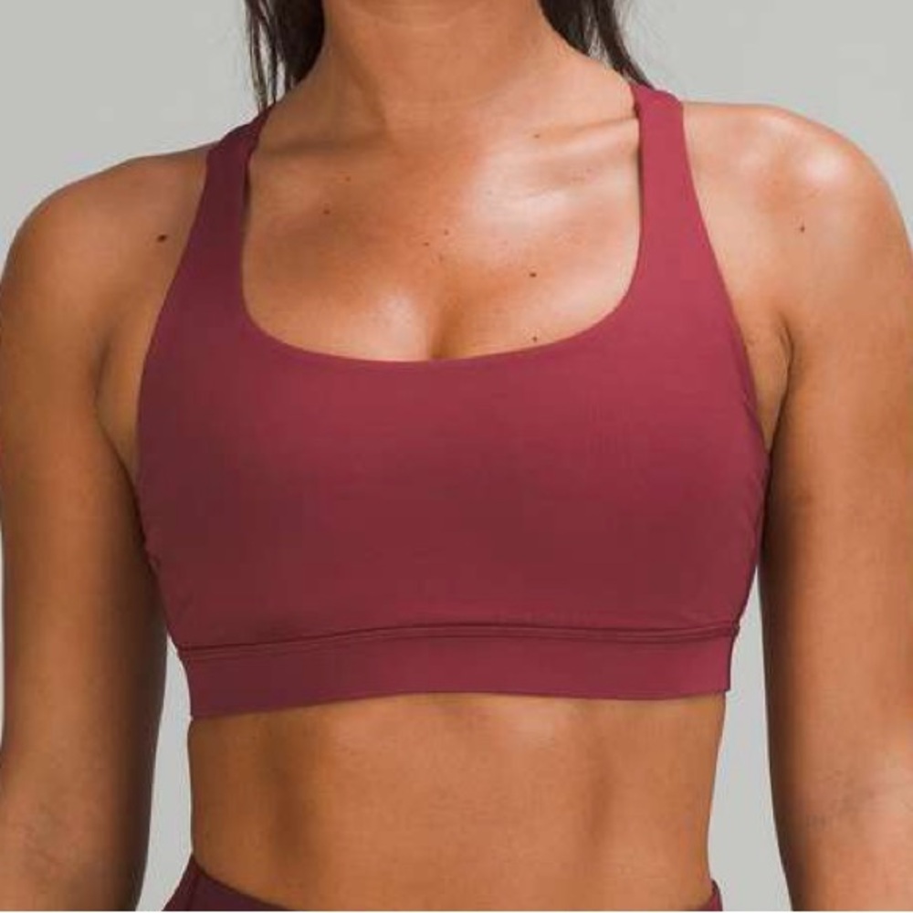 Lululemon Energy Bra *Medium Support, B–D Cups Mulled Wine 8